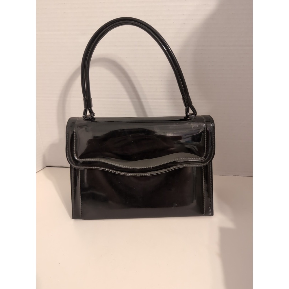 Vintage Theodor of California Black Patent‎ Leather Handbag
